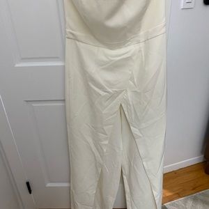 White House black market white jumpsuit with option straps. Size 12. NWT
